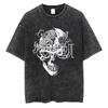 Berserk Anime Guts Charakter Vintage Gewaschenes Baumwoll-T-Shirt Retro Manga Grafik Sommer Kurzarm Locker Geschnittene Oberteile Für Männer Frauen Tägliche Freizeitkleidung