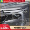 For SUBARU FORESTER 2025 Car Headlight Protective Car Film Front Headlamp Transparent Black TPU Exterior Sticker Car Accessories