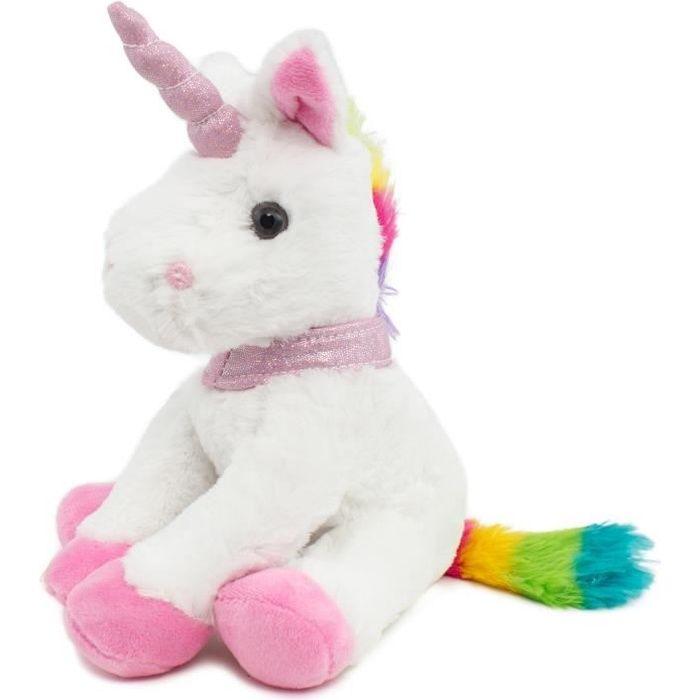 Brubaker peluche douce - licorne - hauteur 21 cm - blanc