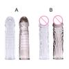 Penis Extender Reusable Sexual Stimulation Silicone Sex Condom Delay Sleeve for Couple
