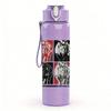 1PC Multi Color Square Abstract Retro Print 750ml Portable Sports Water Bottle Leakproof Gym Outdoor Travel Drink Cup