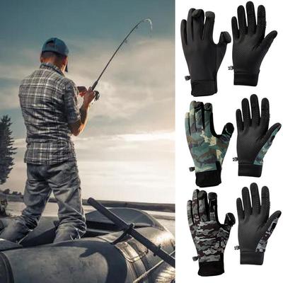 Winter Fishing Gloves Winter Warm Fingerless Hunting Gloves For Men Touchscreen Cold Weather Warm Gloves Non-Slip Fishing