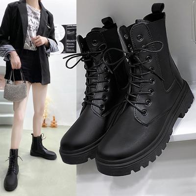 Classic Casual Women's Shoes 2024 New Spring and Autumn British Style Motorcycle Boots Thick Soled Comfortable Retro Short Boots