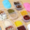 2 Grid Grain Sealed Jar Kitchen Fruit and Vegetable Preservation Storage Box Food Spice Sealed Plastic Box Travel Lunch Boxes