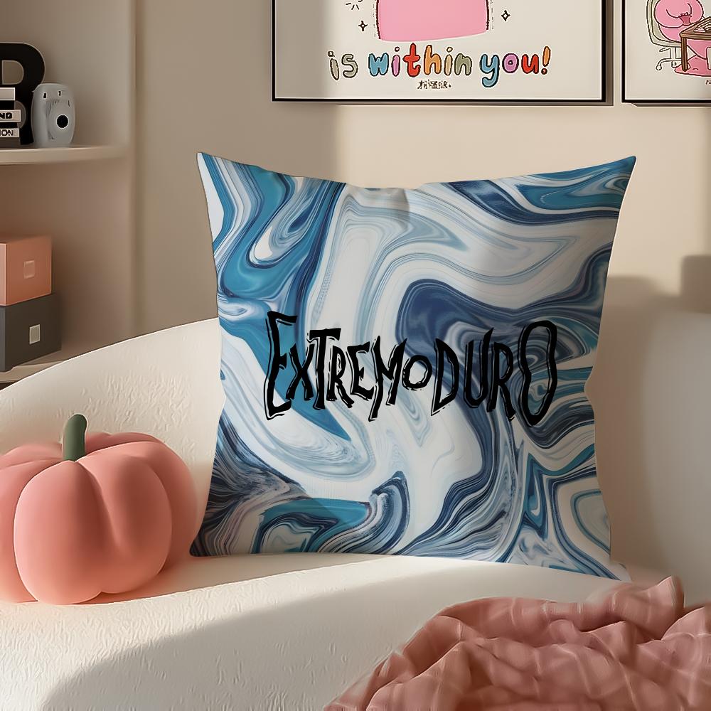 Rebellious Spanish Rock Band EExtremoduro Cushion Cover Pillowcase Short Plush Invisible zipper Room Sofa Cushion Cover