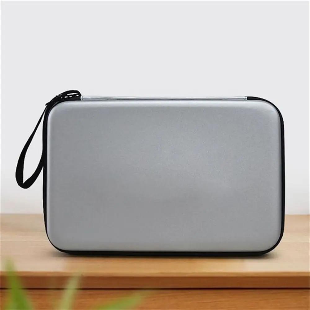 EVA Table Tennis Paddle Case Hard Handbag Table Tennis Racket Case Square Shaped Dustproof Ping Pong Paddle Case серебряный