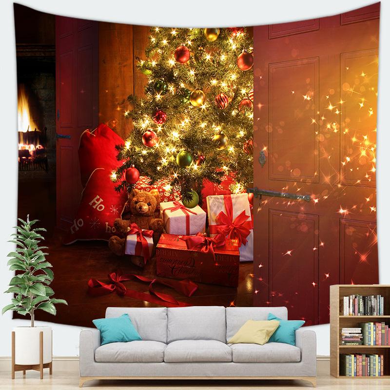 Bedroom Home Interior Christmas Series Tapestry Wall Hanging