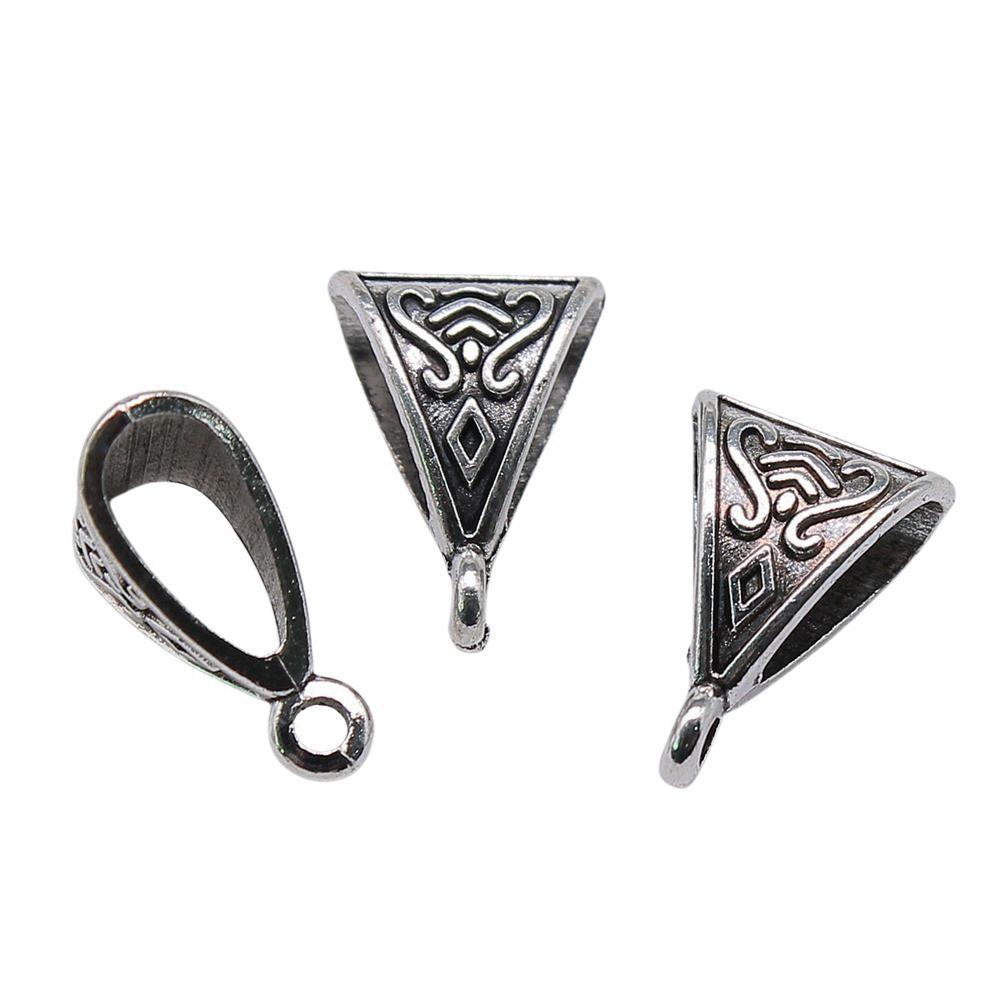 Antique Twisted Pattern Bail Connectors For Charm Attachments Craft Jewelry Accessories