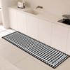Kitchen Carpet Plaid Style Waterproof Oil-proof Floor Mat Pvc Leather Non-slip Foot Mats Long Strip Home Decoration Rug Alfombra