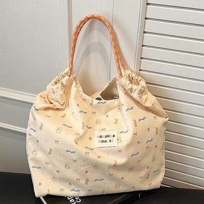 2025 Printed New Large-capacity Commuter Bag Hand Bag Korean Version Shoulder Bag Female Student Cute Canvas Bag