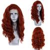 Peruci AIMEYA Sintetice cu Dantelă pe Margine Perucă Argintie Scurtă Ondulată pentru Femei Culoare Maro Roz Albastru Perucă Sintetică cu Dantelă Perucă Scurtă cu Dantelă Cosplay
