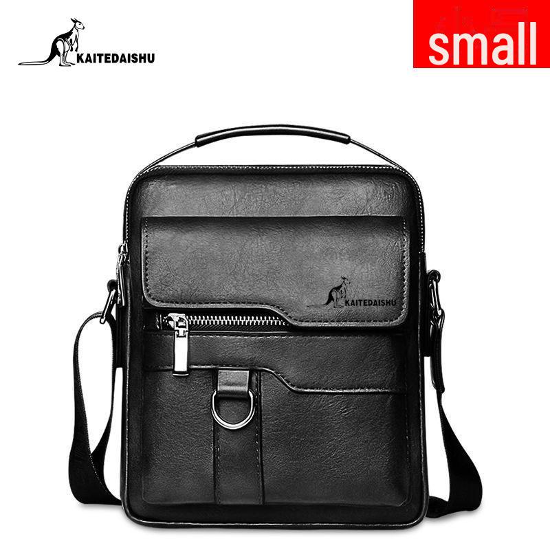 Men's Genuine Leather Vertical Shoulder Bag & Messenger Briefcase