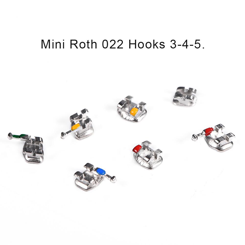 

10 Packs Metal Dental Teeth Orthodontics Brackets Braces Mini Roth 022 Hooks 3-4-5