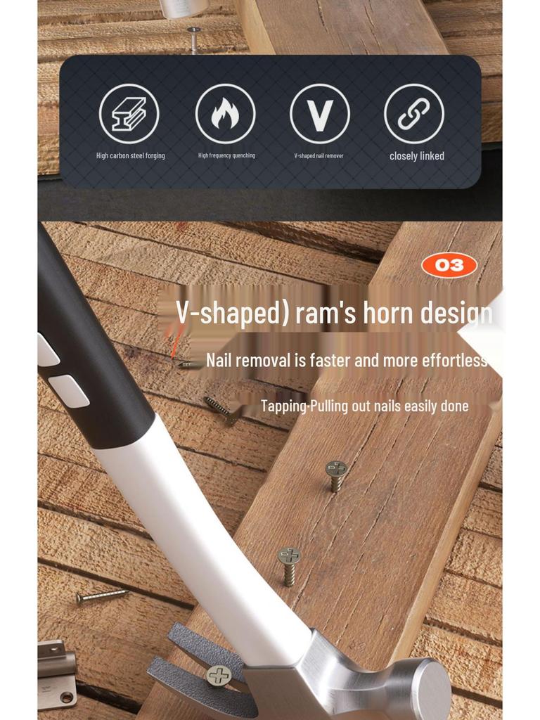 Multi-Function Mini Claw Hammer for Woodworking and Household Use