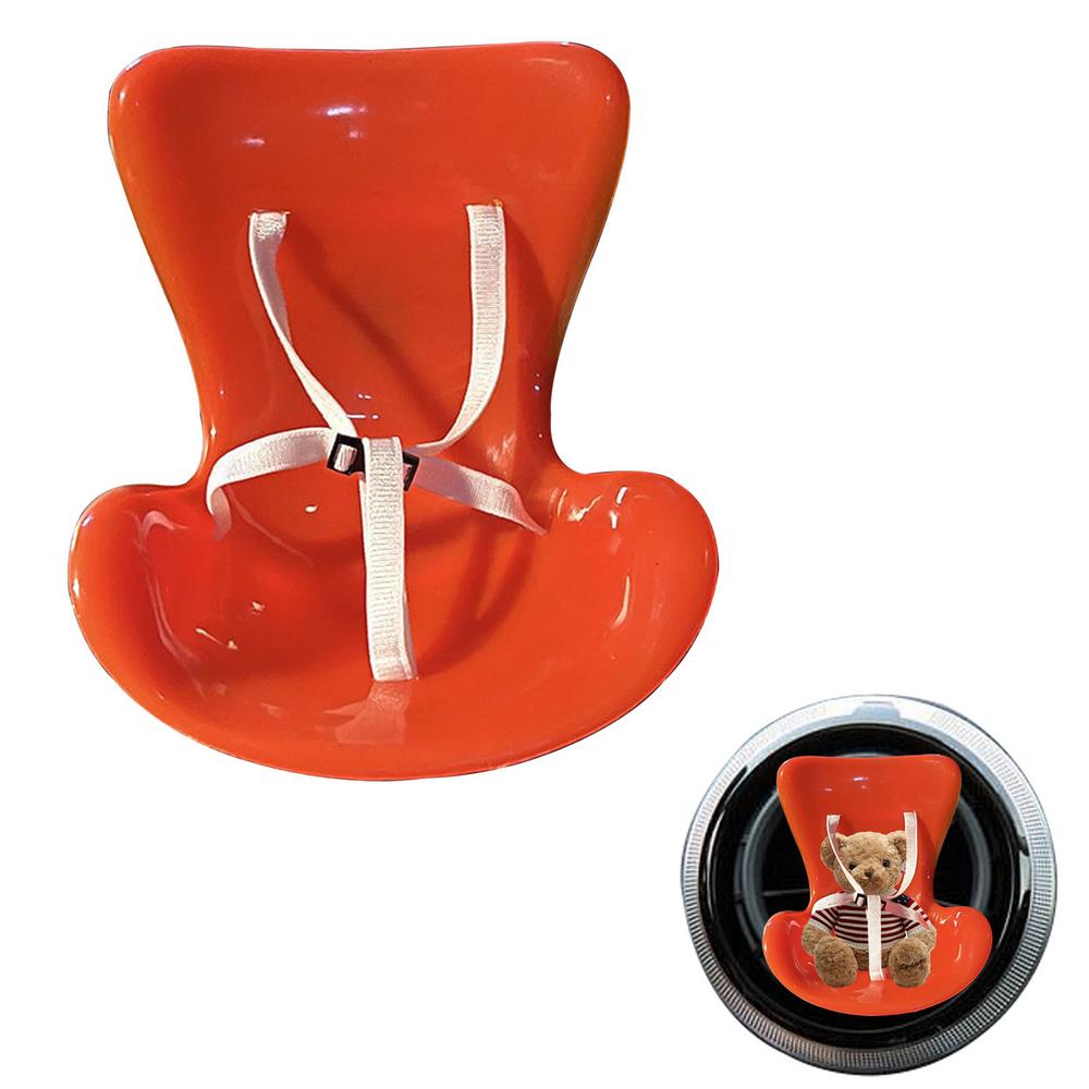 

Милое украшение для автомобиля, автомобильный воздухозаборник, кукольная пряжка для сиденья, дизайн, украшение для салона автомобиля для всех видов моделей автомобильных воздухозаборников оранжевый