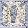 Fashion Vase & Olive Branch Scarf Women 2024 New Scarfs For Ladies Luxury Brand Hijab Silk Satin Shawl Scarfs Print Head Scarves
