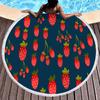 Sweet Cartoon Strawberry Round Beach Towel,Polyester Sand Resistant Beach Blanket,Soft Absorbent Quick Dry Pool Towel Picnic Mat