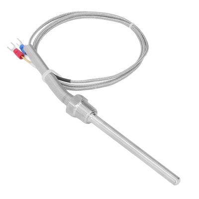 0‑1250℃ Thermocouple Sensor 3/8 NPT 8x100mm Temperature Sensor Probe Durable Fast Response K Type Thermocouple
