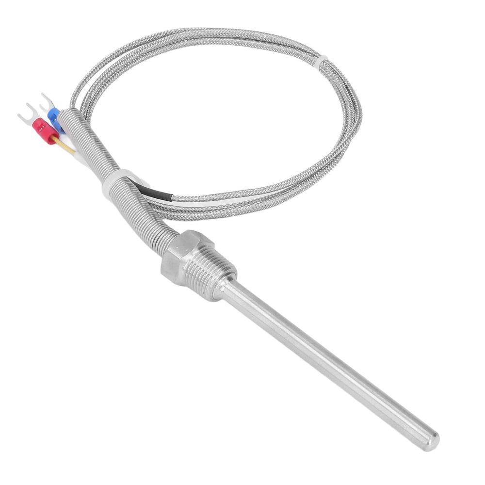 0‑1250℃ Thermocouple Sensor 3/8 NPT 8x100mm Temperature Sensor Probe Durable Fast Response K Type Thermocouple