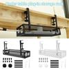 Under Desk Cable Tray No Drill Steel Under Desk Cable Management Tray Multipurpose Desktop Tidy Storage Rack for Office and Home