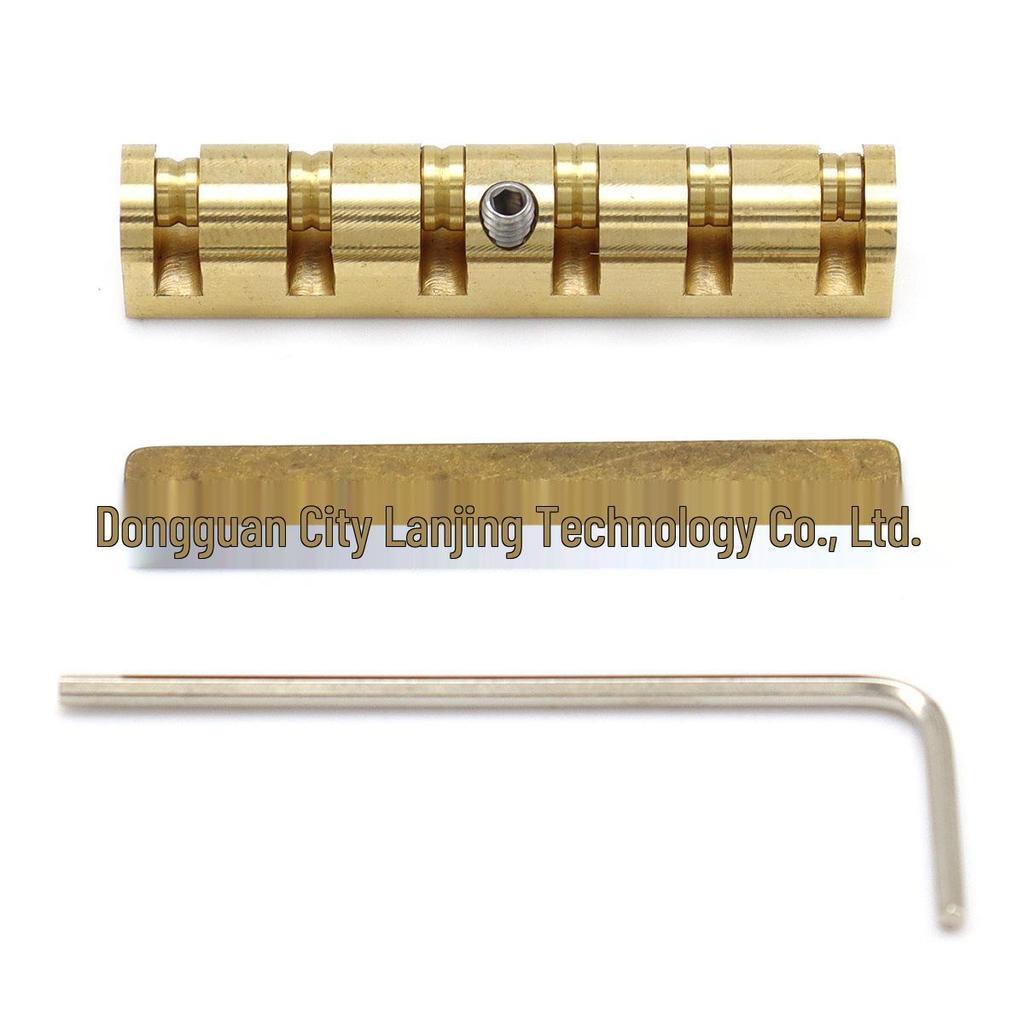 Nastavitelná 43mm Šestistrunná Elektrická Kytara Mosazný Válečkový Pražec s Klíčem