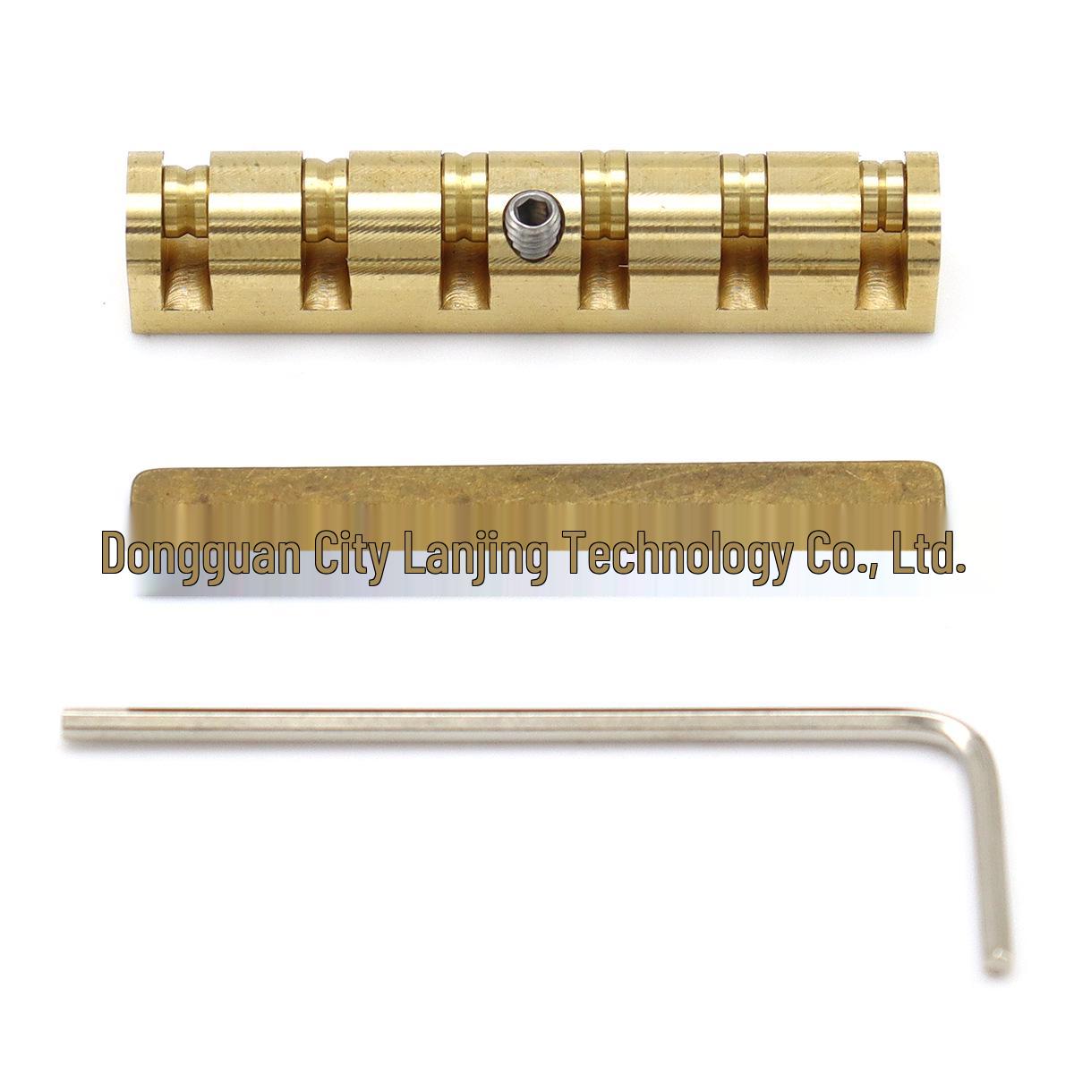 

Adjustable 43mm Six-String Electric Guitar Brass Roller Nut with Wrench Adjustable Brass Ball Bearings Nut - 42mm