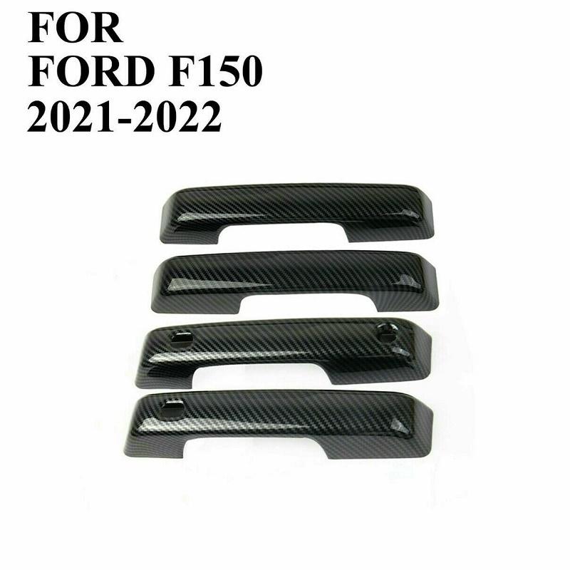 Car Door Handle Cover Trim For Ford F150   Black/Carbon Fiber/Chrome Car Styling Accessories