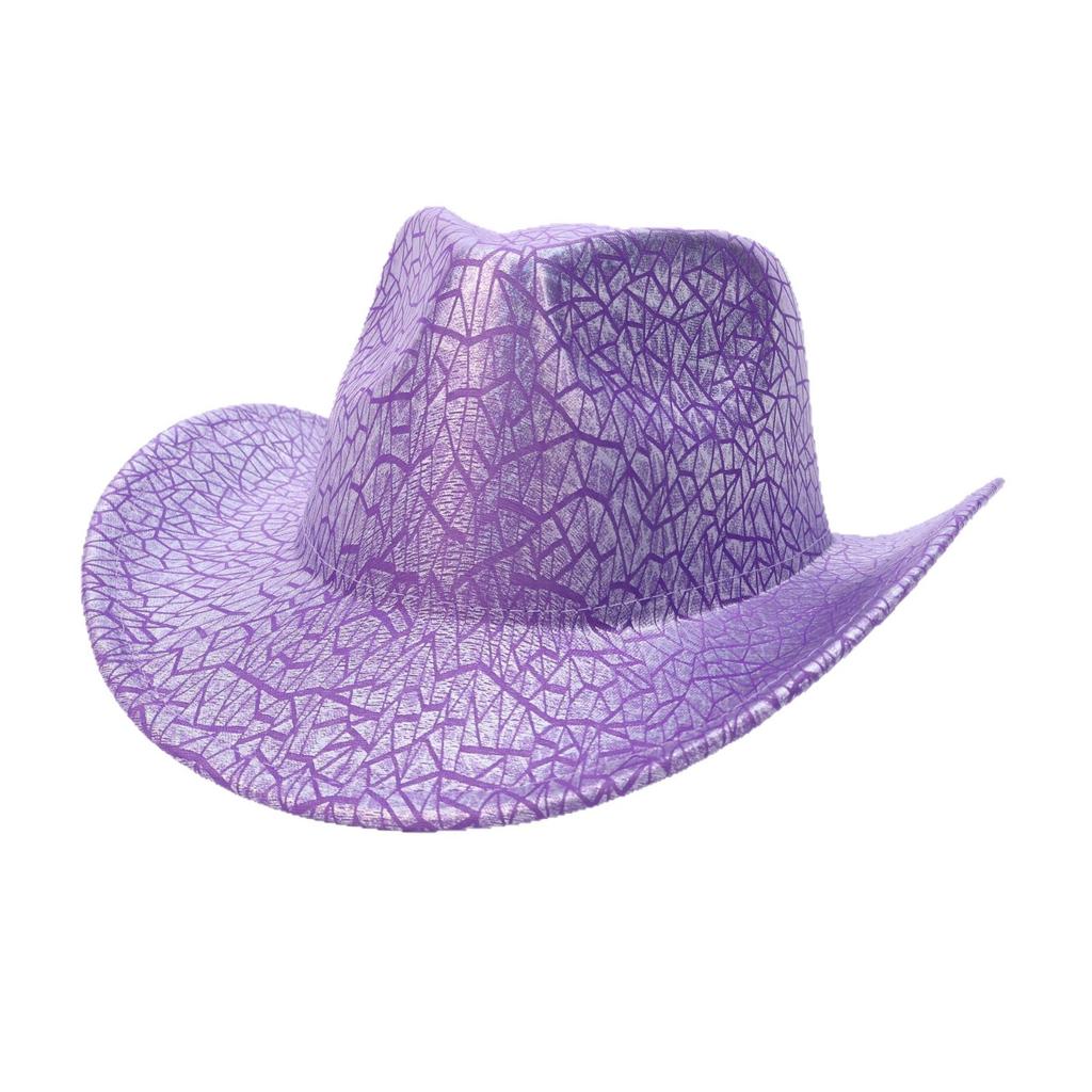 Hot Sale European And American Mesh Texture Festival Party Top Hat Men'S And Women'S Western Cowboy Hat Knight Hat
