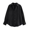 Kaslead New Arrival Women's Fashion Style Fashion Minimalist Silk Satin Textured Shirt 2074580