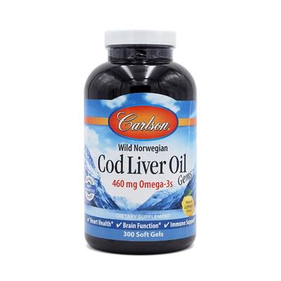 Cod Liver Oil Lemon 460 Mg, 300 Softgels