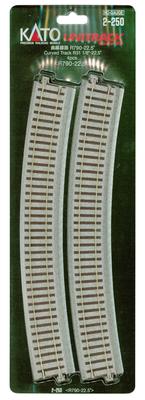 KATO HO Gauge Curved Track R790-22.5° 4 Pieces 2-250 Railway Model Supplies