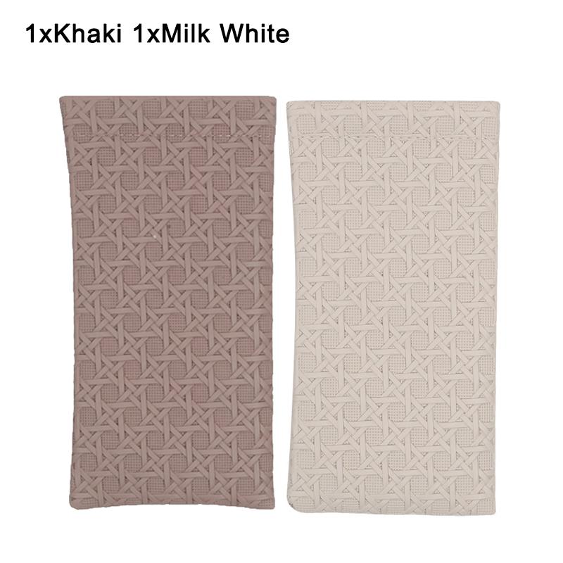 Minimalist Elegant Trendy Glasses Pouch Woven Texture Portable Sunglasses Storage Box Durable Lipstick Headphone Bag
