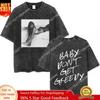 Tate Mcrae Greedy Album Tour Merch T Shirt Men Women Women Fashion Vintage Washed Short Sleeve Oversized T-shirts 100% Cotton T