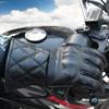 YOSHI Biker Invierno Motocicleta Cuero Cuero de Cabra con Diamante Táctil Vintage Acolchado Protección para Clima Frío Talla Guantes, Guantes, Costuras,