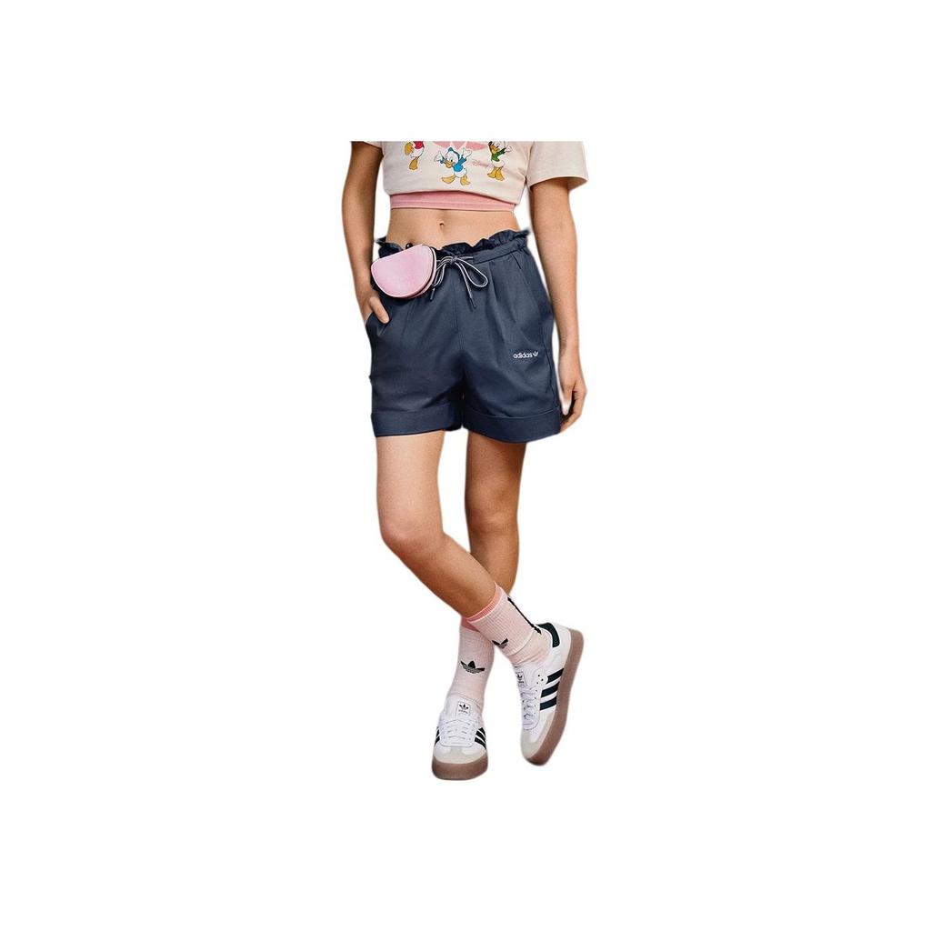 Adidas Originals X Disney Co-Branded HdL Shorts Classic Comfort Athletic Casual Shorts Women Bottoms Teal JP1433