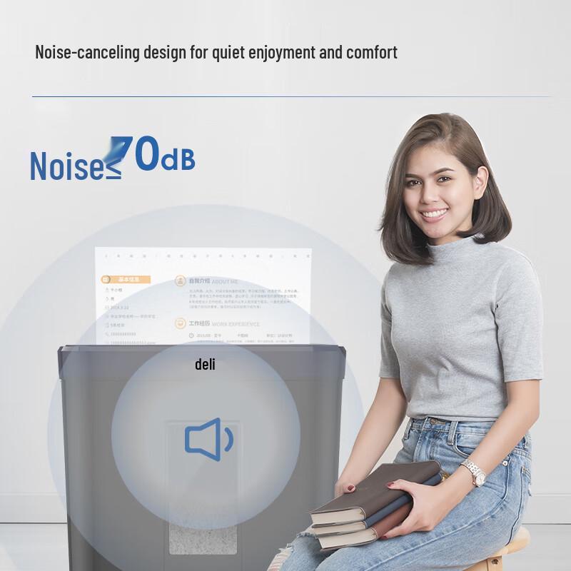 Deli 9939C Mini Desktop Cross-Cut Shredder for Home Office CN Plug (adapter Included)