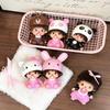 Monchhichi Vinyl Figure Keychain Cute Anime Keyring Car Bag Pendant Desktop Ornament Wedding Gift For Fans Kids