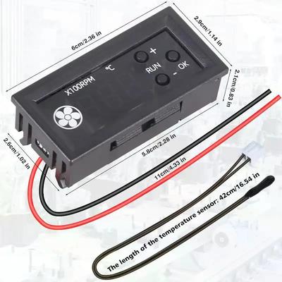 1Set 12V3A Digital Display Temperature Speed Chassis Noise Reduction 4-wire PWM Fan Temperature Control Speed Controller