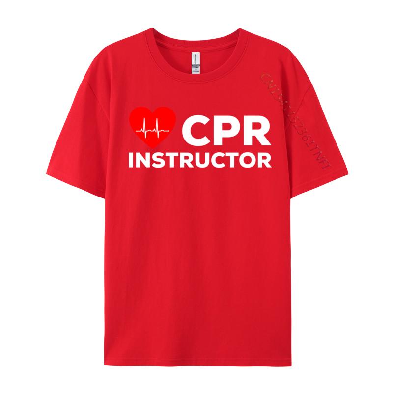 Cpr Instruktor Ekg Srdeční tep Ženy Muži Tričko Topy & Trička Cpr Aed Instruktor Srdeční tep Trička Vtipná Bavlněná Pánská Trička