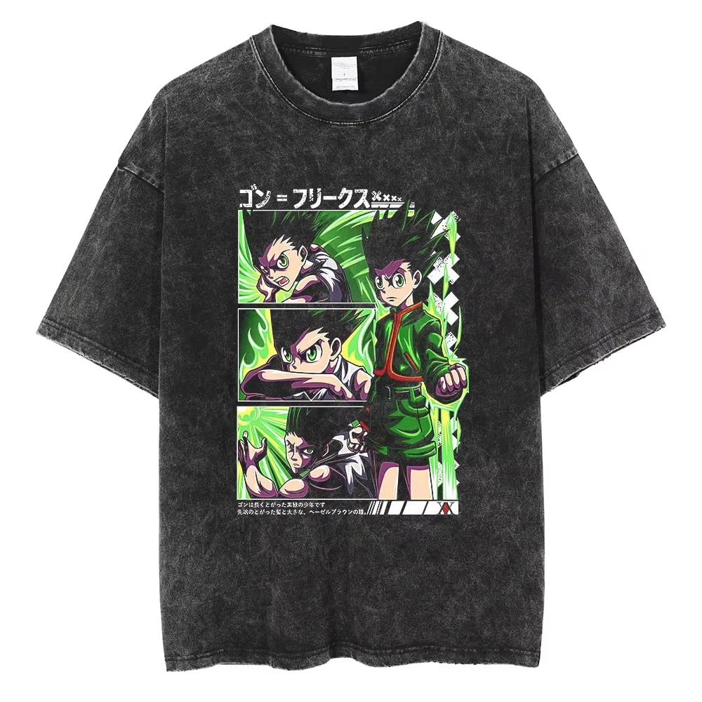 2026 Hot Sale Anime HUNTER×HUNTER T-shirt Y2K Men Women Casual Retro T Shirt Hip Hop Streetwear Oversized T-shirt