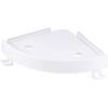 Strong Suction Corner Shelf with Hooks Space-Saving Triangle Storage Rack for Bathroom and Kitchen Load Capacity Easy Installation White