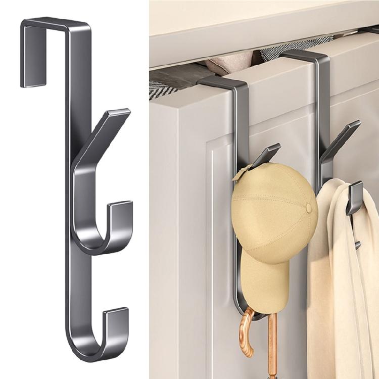 Vertical Door Organiser Hooks Sturdy Mounting For Hats Keys Bags Rustproof Metal Coat Rack Home Essential