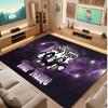 Deep Purple Personalized Crystal Velvet Carpet, Customized Name Text Soft Anti‑Slip Rug for Living Room Bedroom