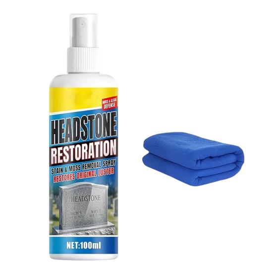 Yousheng Headstone Restoration And Cleaning Spray, Tombstone Monument Cleaner for Granite Marble Cemetery Memorials, Gentle Stone Care Way
