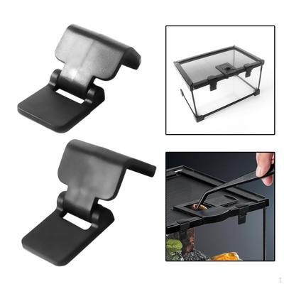 2Pcs Terrarium Schlösser Schildkröte Fütterung Box Schnallen Einfach zu Installieren Aquarium Deckel Clips Reptil