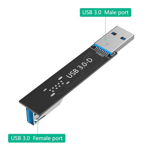 USB 3.0-D Чорна Пластикова Карта Розширення, 1 шт