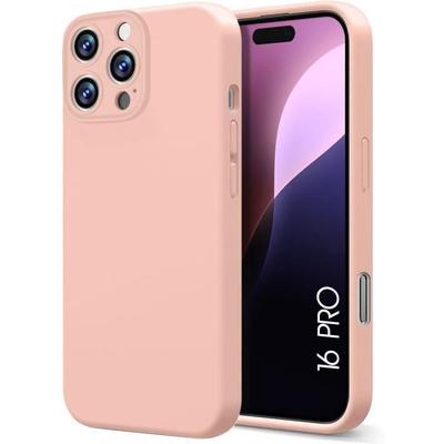 Protective Case - E.F.CONNECTION - for iPhone 16 Pro - Matte Silicone - Ultra Slim - Pink