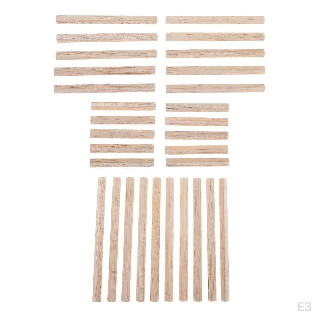 10 Wooden Sticks Balsa