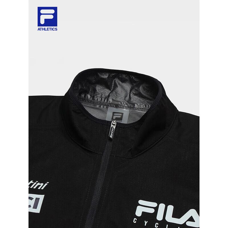 FILA Unisex Cycling Slim Fit Stand Collar Knitted Jacket
