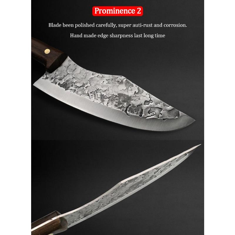 4pcs Boning Knife Sharp Multi-functional Stainless Steel Kitchen Knife Set Household Dividing Pork Meat Cleaver Boning Knife Fruit Knife